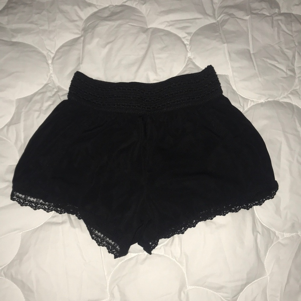 black lace shorts